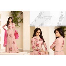 86003-D ROSE QUARTZ LT NITYA PURE GEORGETTE PARTY WEAR DESIGNER SUIT